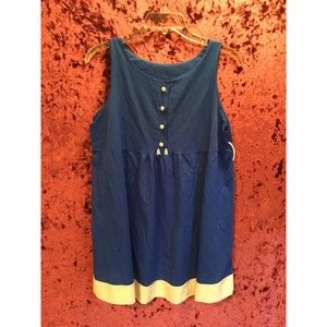 Vintage gossard artemis mini dress slip nightgown nighty sailor navy blue medium